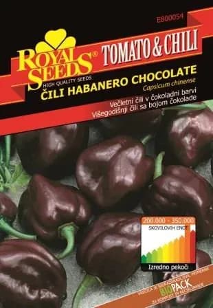 Pakiranje sjemena Royal Seeds Čili Habanero Chocolate 0.20g