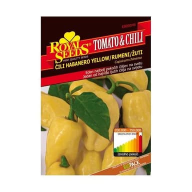 Pakiranje sjemena Royal Seeds Čili Habanero Yellow (Žuti) 0.15g
