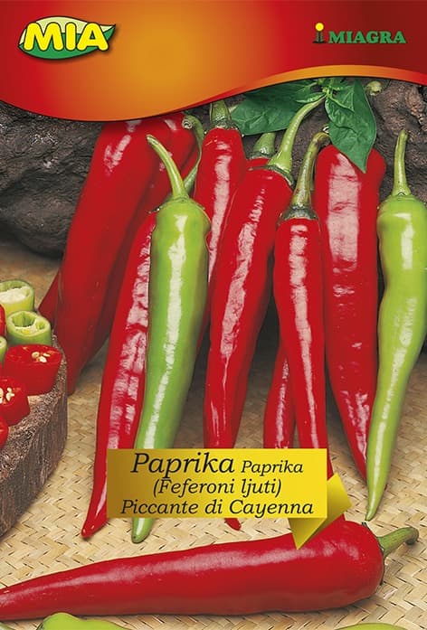 Pakiranje sjemena Miagra Paprika Piccante di Cayenna 1g