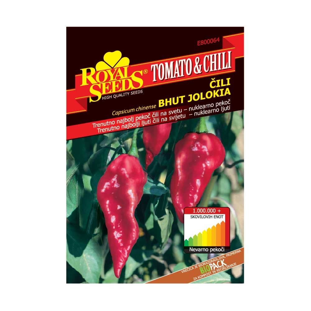 Pakiranje sjemena Royal Seeds Čili Bhut Jolokia (Ghost pepper) 0.20g