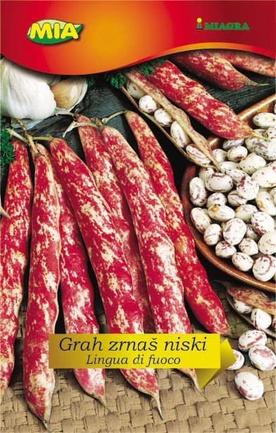 Pakiranje sjemena Miagra Grah Borlotto lingua di fuoco nano 200g