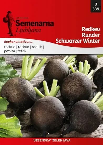 Pakiranje sjemena Semenara Ljubljana Rotkvica Schwarzer winter 8g